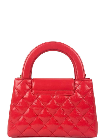 Chanel '25C Red Calfskin Quilted Nano Kelly Shopper