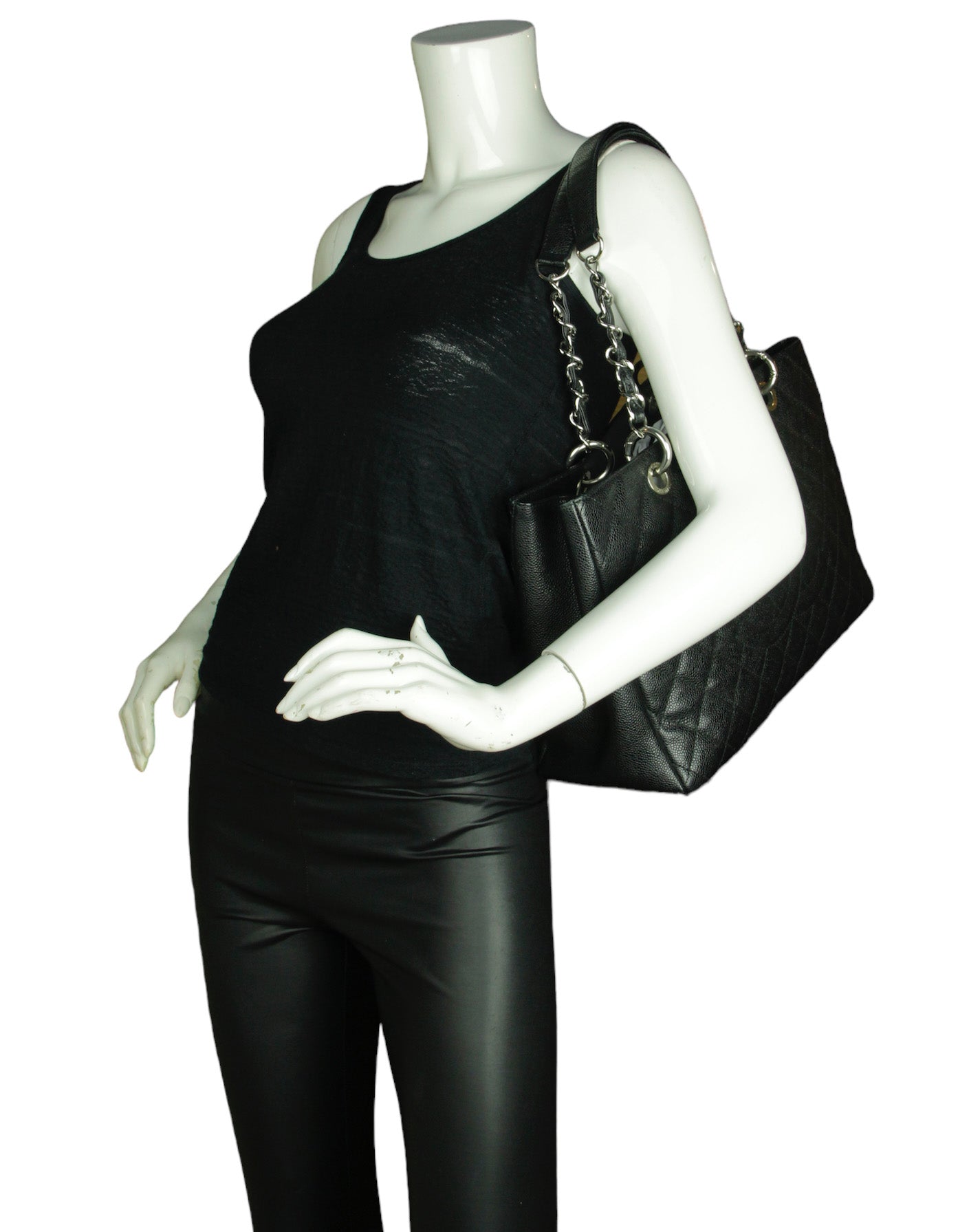 Chanel Black Caviar Quilted GST