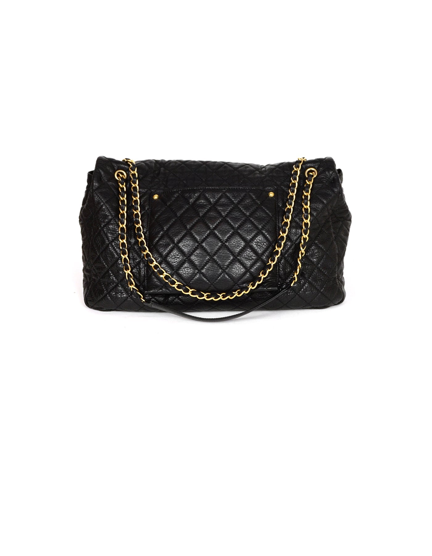 Chanel Black Calfskin Leather Airlines XXL CC Flap Bag