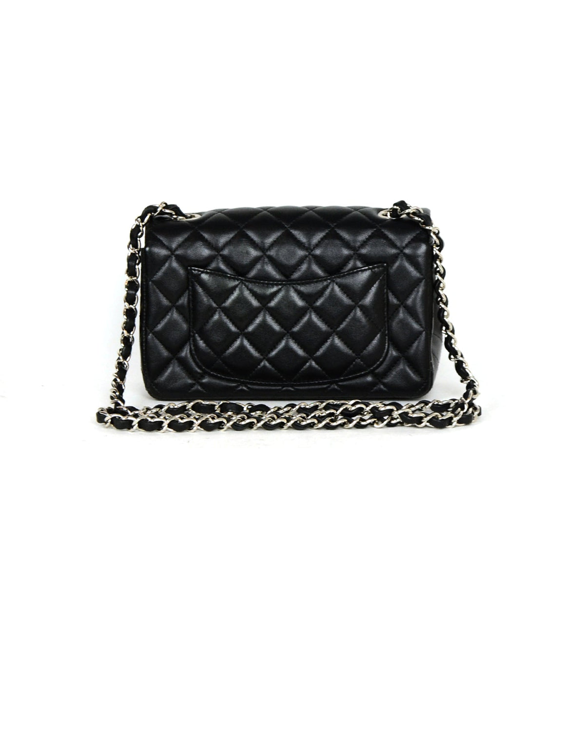 Chanel '19 Black Lambskin Mini Rectangular Classic Flap Bag