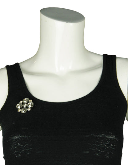 Chanel Strass Crystal Maltese CC Brooch