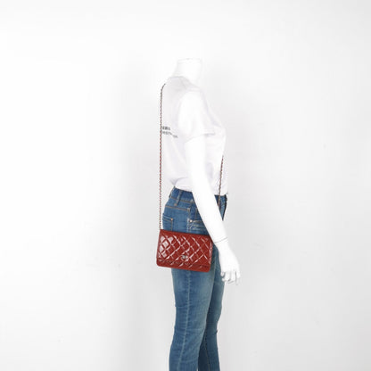 Chanel Wallet on Chain Classic Flap Red Patent Leather