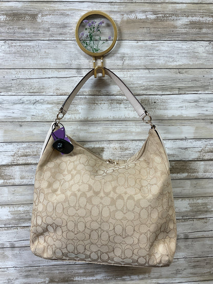 Handbag Designer By Coach In Cream, Size:Medium