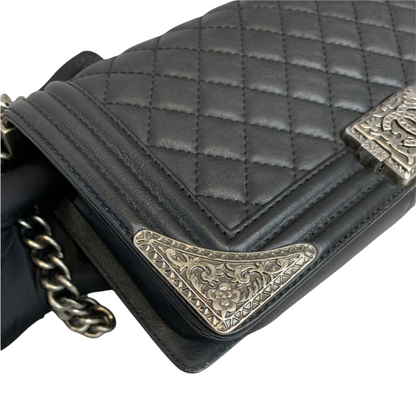 Limited Edition Paris Dallas Boy Medium Calfskin Black RHW