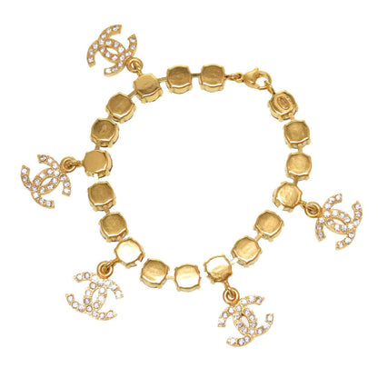 CHANEL bracelet Rhinestone gold COCO Mark vintage
