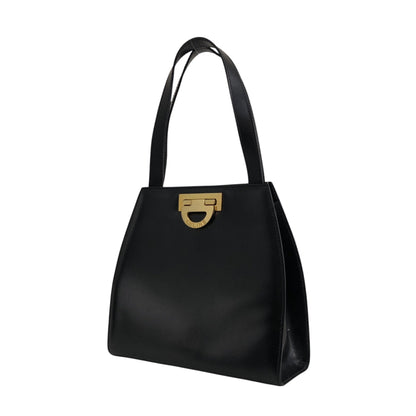 CELINE Horse Bit Two-way Handbag Shoulder bag Black Vintage my57ac