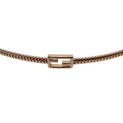 FENDI choker 8AG994 metal Pink gold FF Baguette