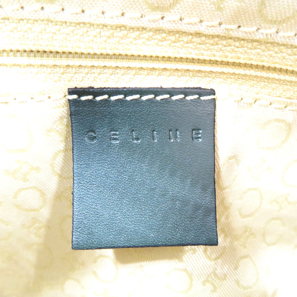 CELINE Shoulder Bag Canvas, Leather olive Women Used