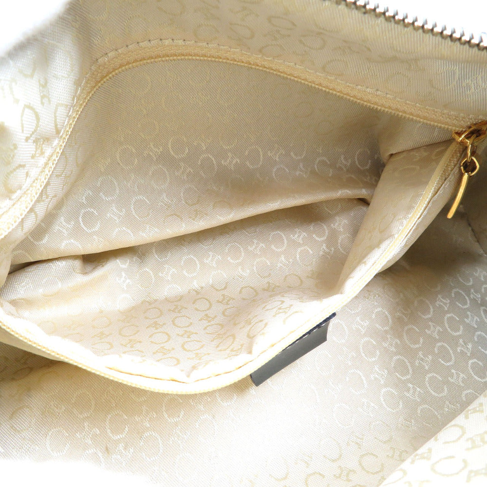 CELINE Shoulder Bag Canvas, Leather olive Women Used