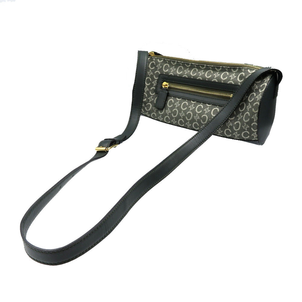 CELINE Shoulder Bag Canvas, Leather olive Women Used