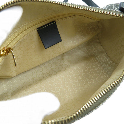 CELINE Shoulder Bag Canvas, Leather olive Women Used