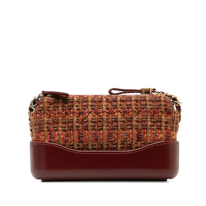 Chanel  Quilted Tweed Gabrielle Double Zip Chain Cotton Shoulder Bag A94505 in Excellent condition