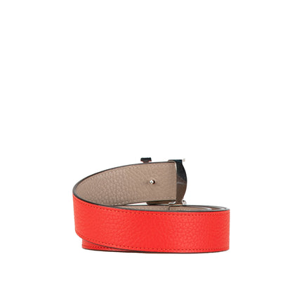 Red Louis Vuitton Taurillon LV Initiales Belt
