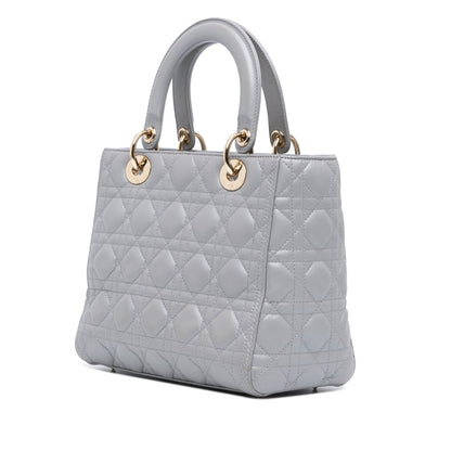 Medium Lambskin Cannage Lady Dior
