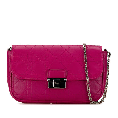 Calfskin Cannage Diorling Wallet on Chain
