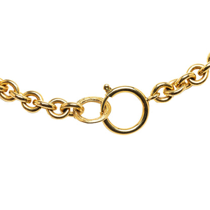 CHANEL CC Round Pendant Necklace Costume Necklace