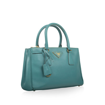 Turquoise Saffiano Small