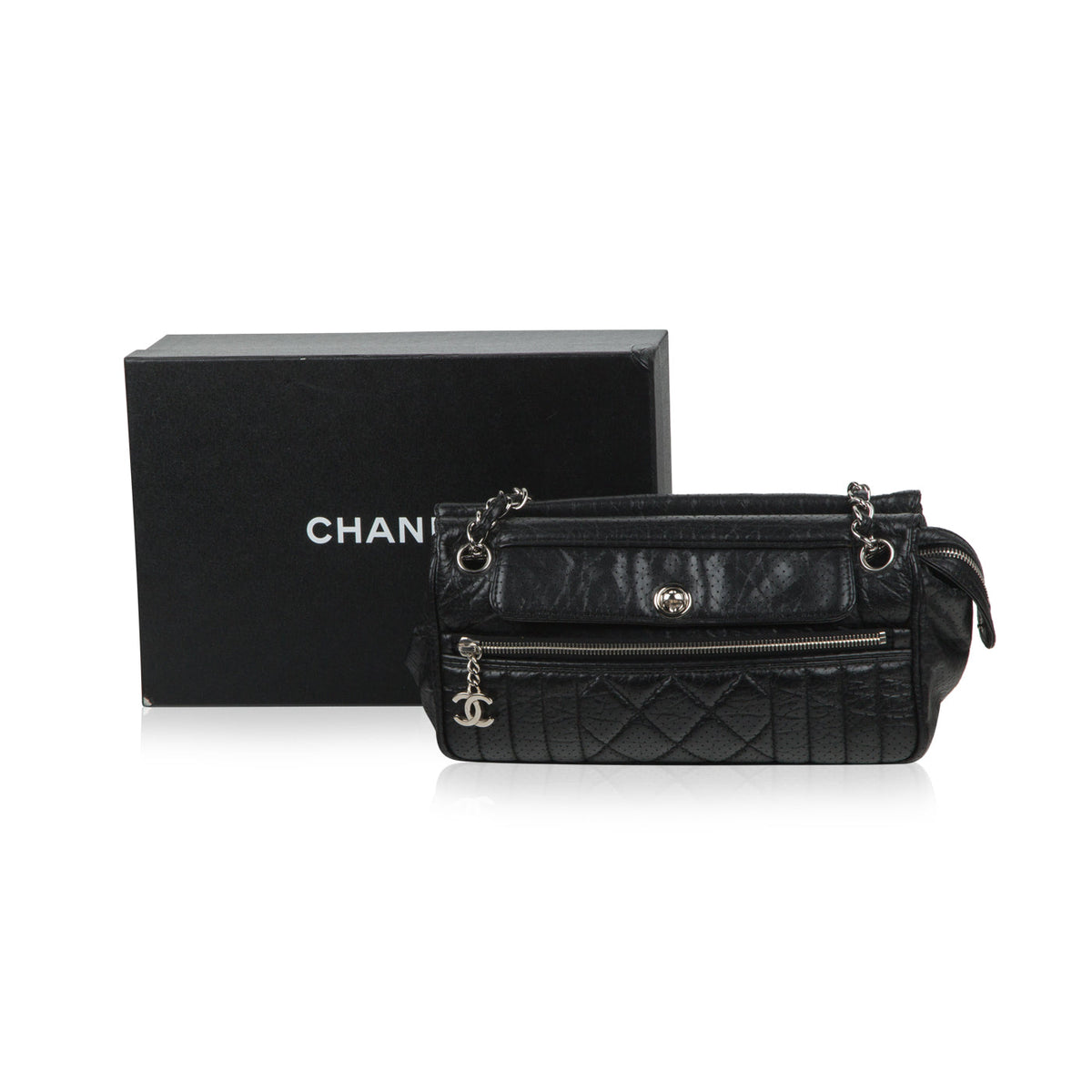 Vintage Perforated Shoulder Bag