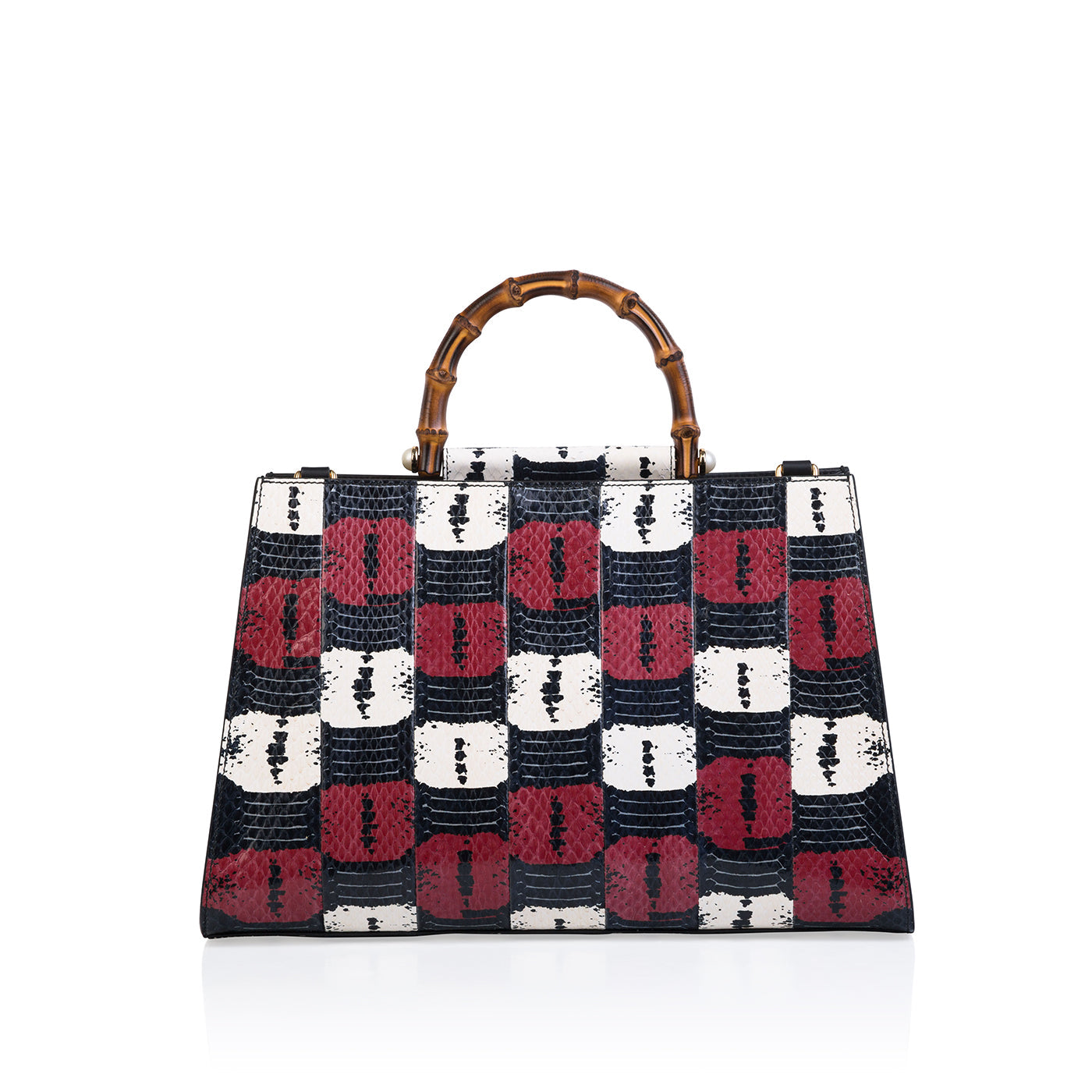 Nymphaea snakeskin tote