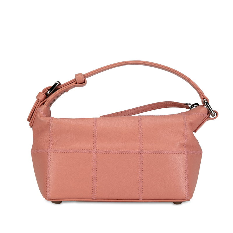 Chanel Caviar Square Stitched Bag Leather Handbag in Good condition