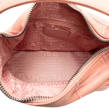 Chanel Caviar Square Stitched Bag Leather Handbag in Good condition