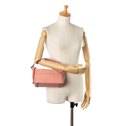Chanel Caviar Square Stitched Bag Leather Handbag in Good condition
