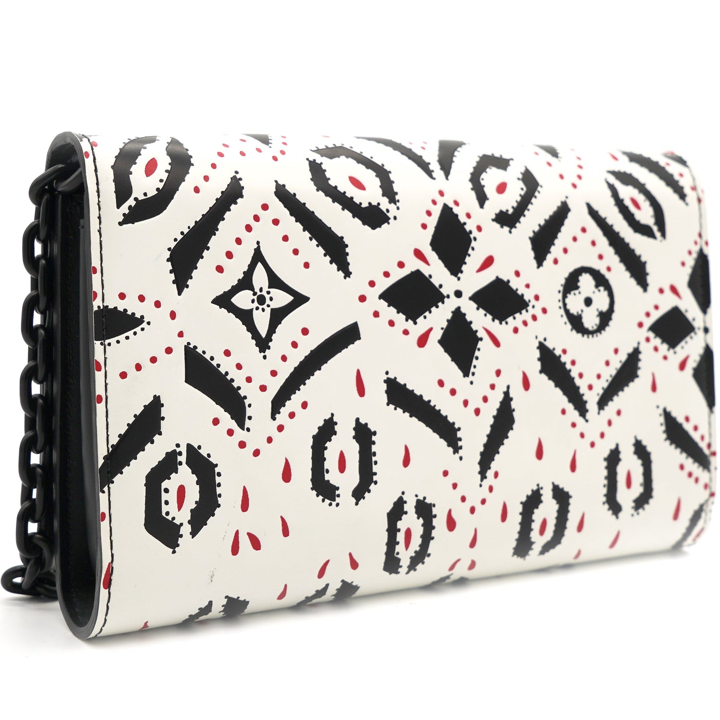 Louis-vuitton Graphic Print Leather Twist Wallet on Chain