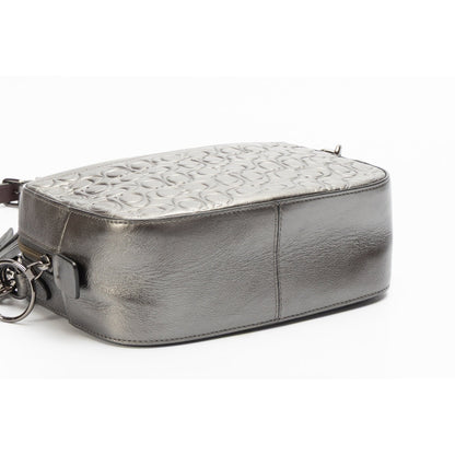 Coach Gunmetal Grey Medium Logo Chain Handle Cross Body Bag
