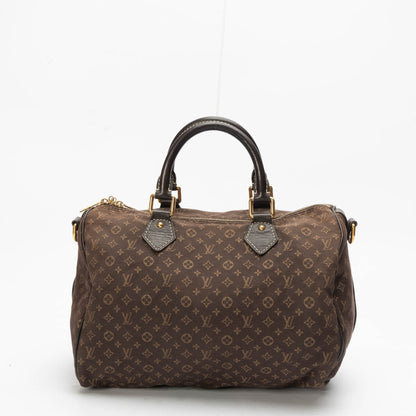 Louis Vuitton Ebene Monogram Speedy 30 Bandouliere Bag
