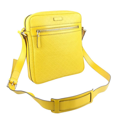 Gucci Yellow Diamante Zipped Messenger Bag