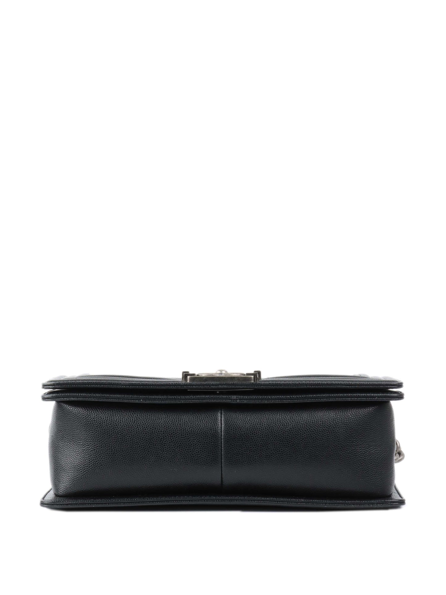 Chanel Medium Black Chevron Boy Bag.