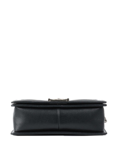 Chanel Medium Black Chevron Boy Bag.