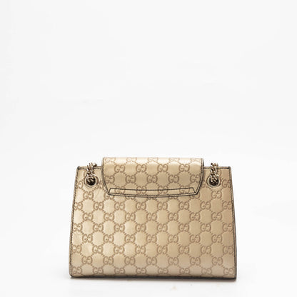 Gucci Gold Guccissima Emily Chain Shoulder Bag