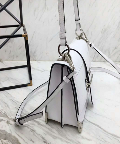Prada Cahier Calf Leather Bag White