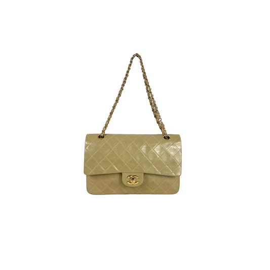 CHANEL Beige Classic Medium Double Flap Bag