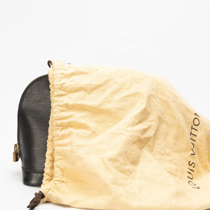 Louis Vuitton Black Epi Alma Satchel
