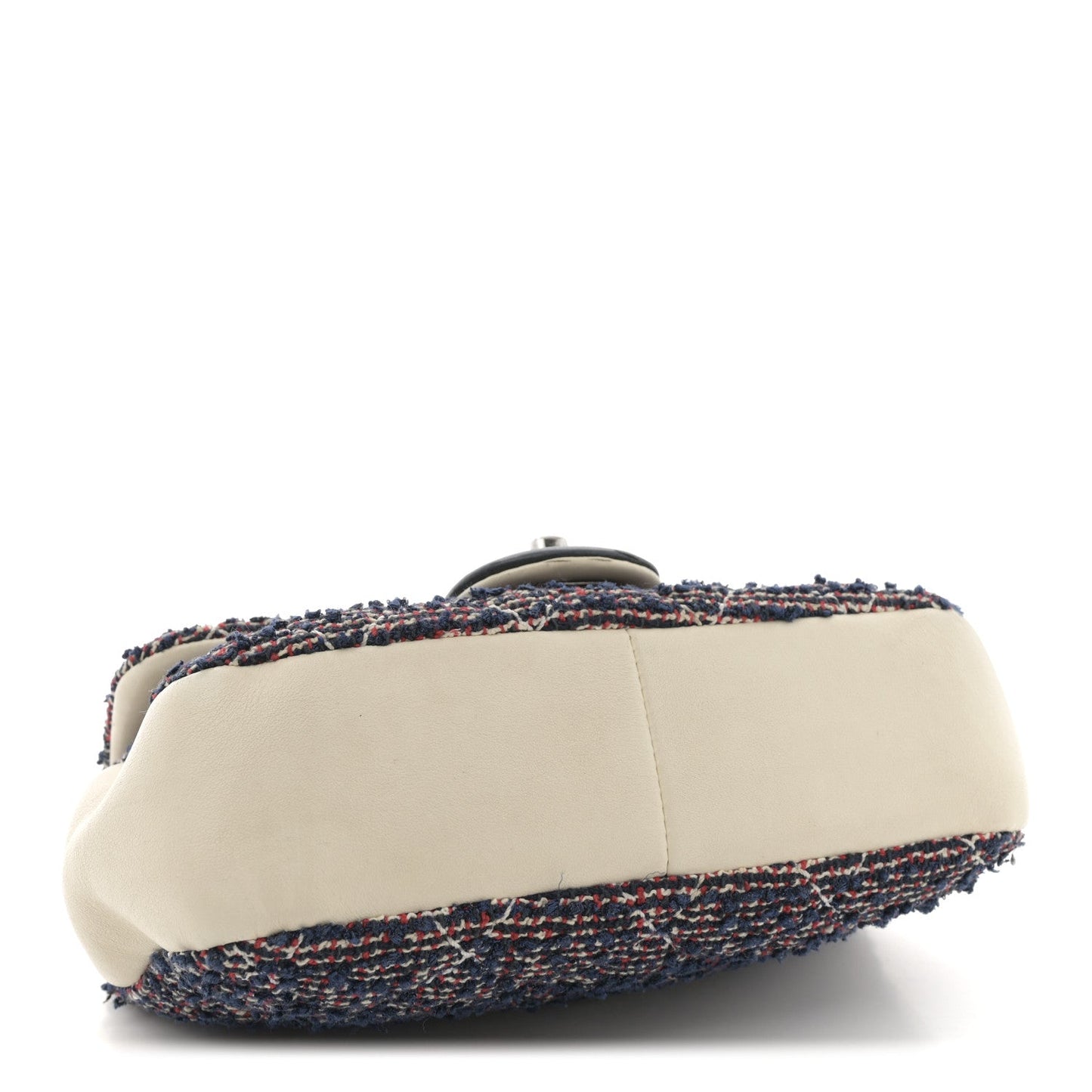 Tweed Quilted Mini Rectangular Flap Blue Multicolor