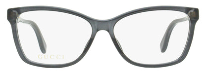 Gucci Women's Rectangular Eyeglasses GG0792O 004 Transparent Gray 55mm