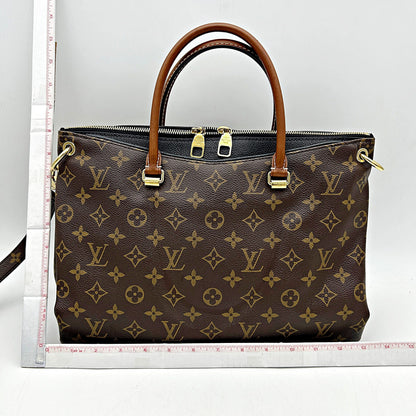 Louis Vuitton LV Monogram Pallas MM - Brown Handle Bags, Handbags LA31581