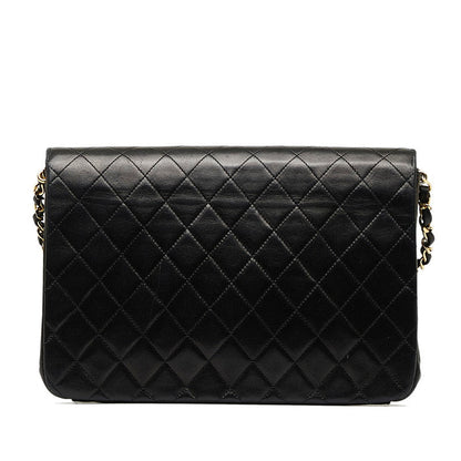 Chanel Mattress ingle Chain Shoulder Bag Black Gold   Chanel