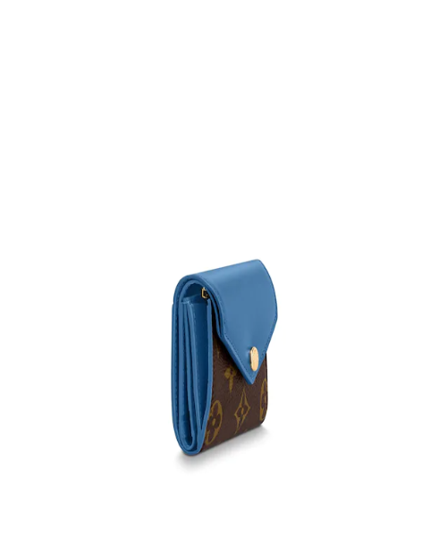 LV Zoé Wallet Monogram Bleu Jean colored leather