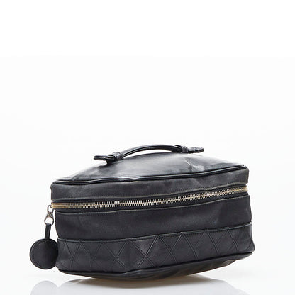 Chanel Cocomark Vanity Bag Handbag Black Leather  Chanel