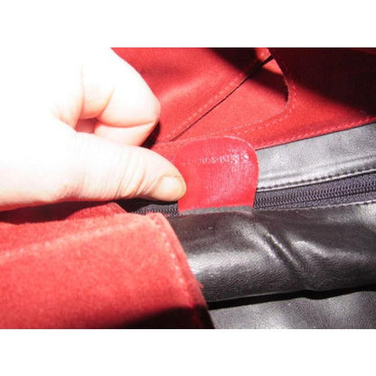 Gucci Vintage Pursesdesigner Purses Red Suede And Leather Leathersuede Tote
