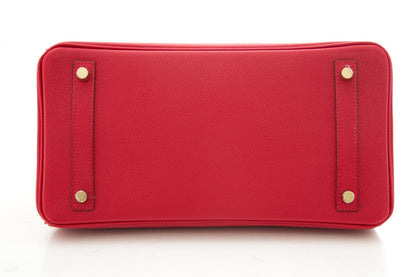 Hermès Rouge Casaque  Epsom Leather Birkin 30 CM
