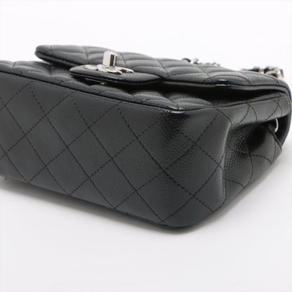 Chanel Mini Matrasse Caviar S Single Flap Single Chain Bag Black Silver  19th