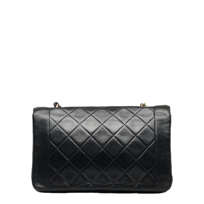 Chanel Mattress Diana 25 Chain houlder Bag Black Leather Lady Chanel