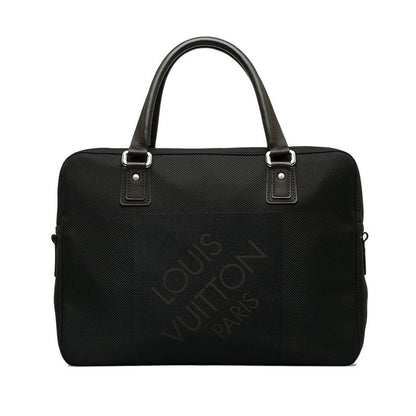 Louis Vuitton Jeanne Jacks Business Bag M93082 Noir Black Canvas Leather Men Louis Vuitton