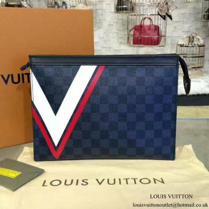 Louis Vuitton Pochette Voyage MM Damier Cobalt Canvas