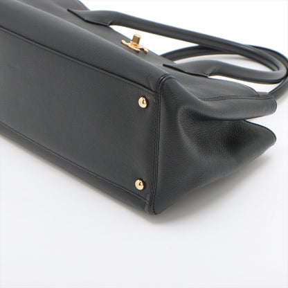 Chanel Executive Leather Tote Bag Black Gold  17th