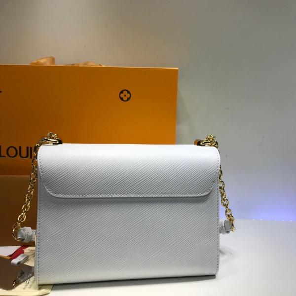 Louis Vuitton Twist MM Epi Leather White Gold-Colored Lock